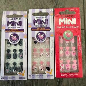 imPRESS Mini Nail Set with Black, Pink, and Red Designs